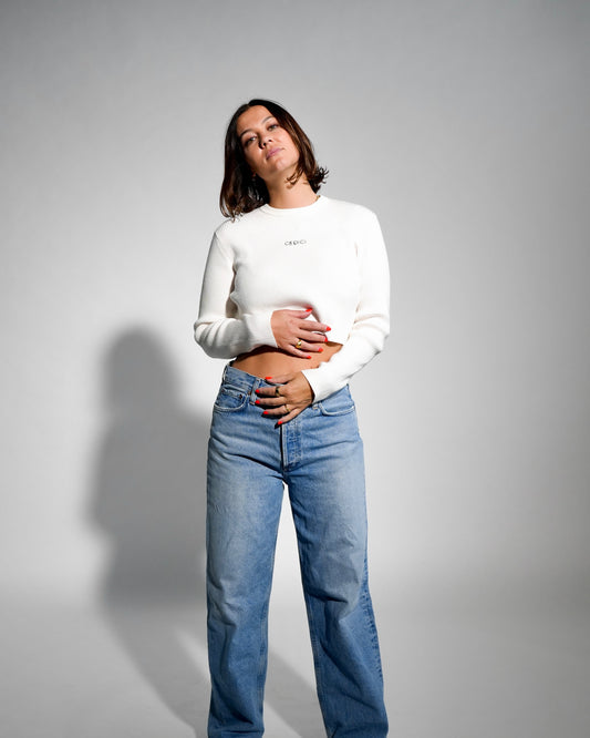 CEDICI “Cropped Rib” Sweater – Elevated Knit Silhouette