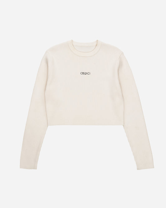 CEDICI “Cropped Rib” Sweater – Elevated Knit Silhouette