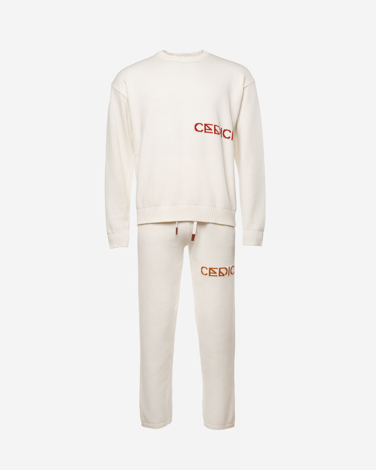CEDICI Knit Set – Off White / Burgundy