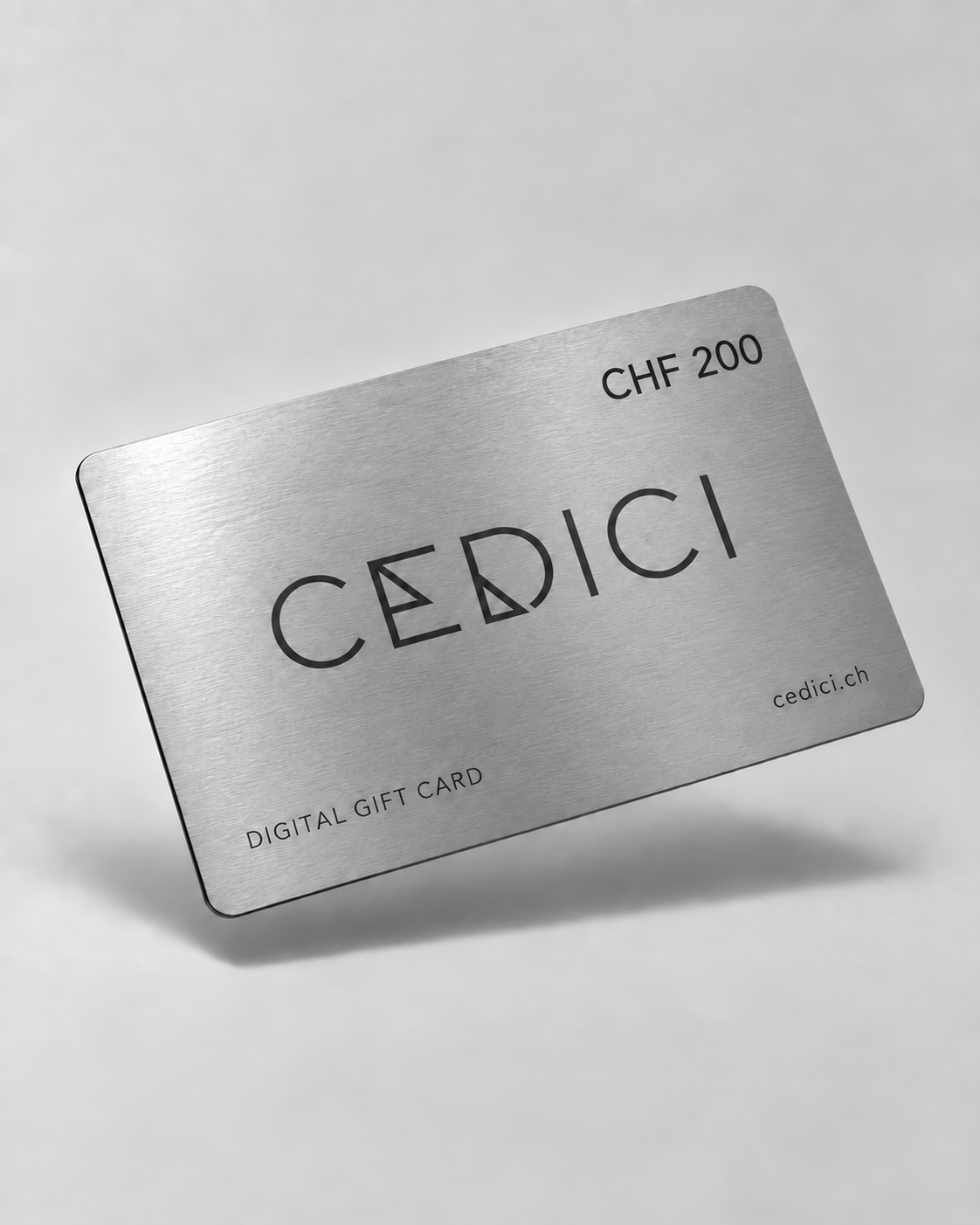 CEDICI Digital Gift Card CHF 200 – Silber Metallic
