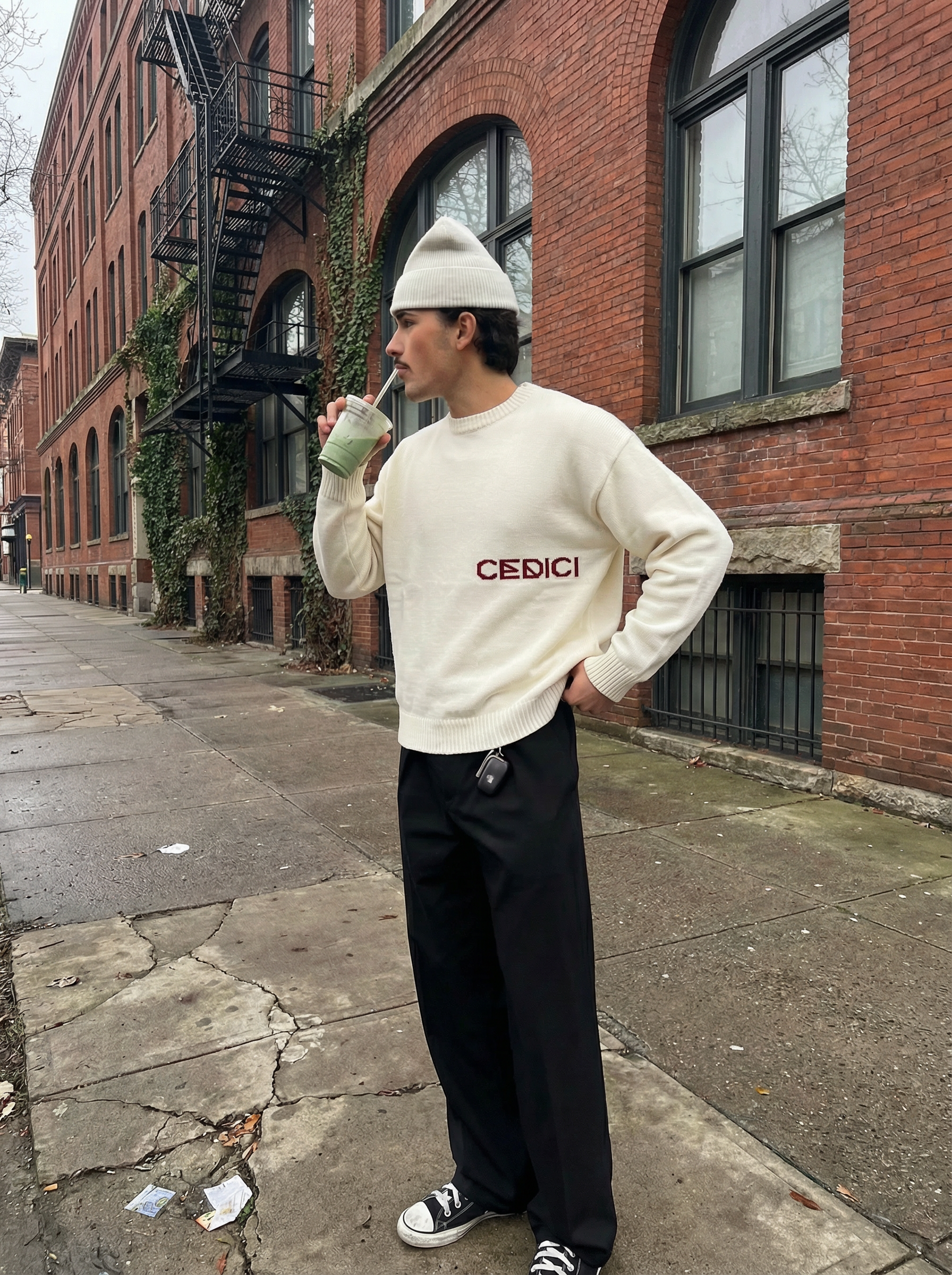 CEDICI “Logo Knit” Sweater - Off White