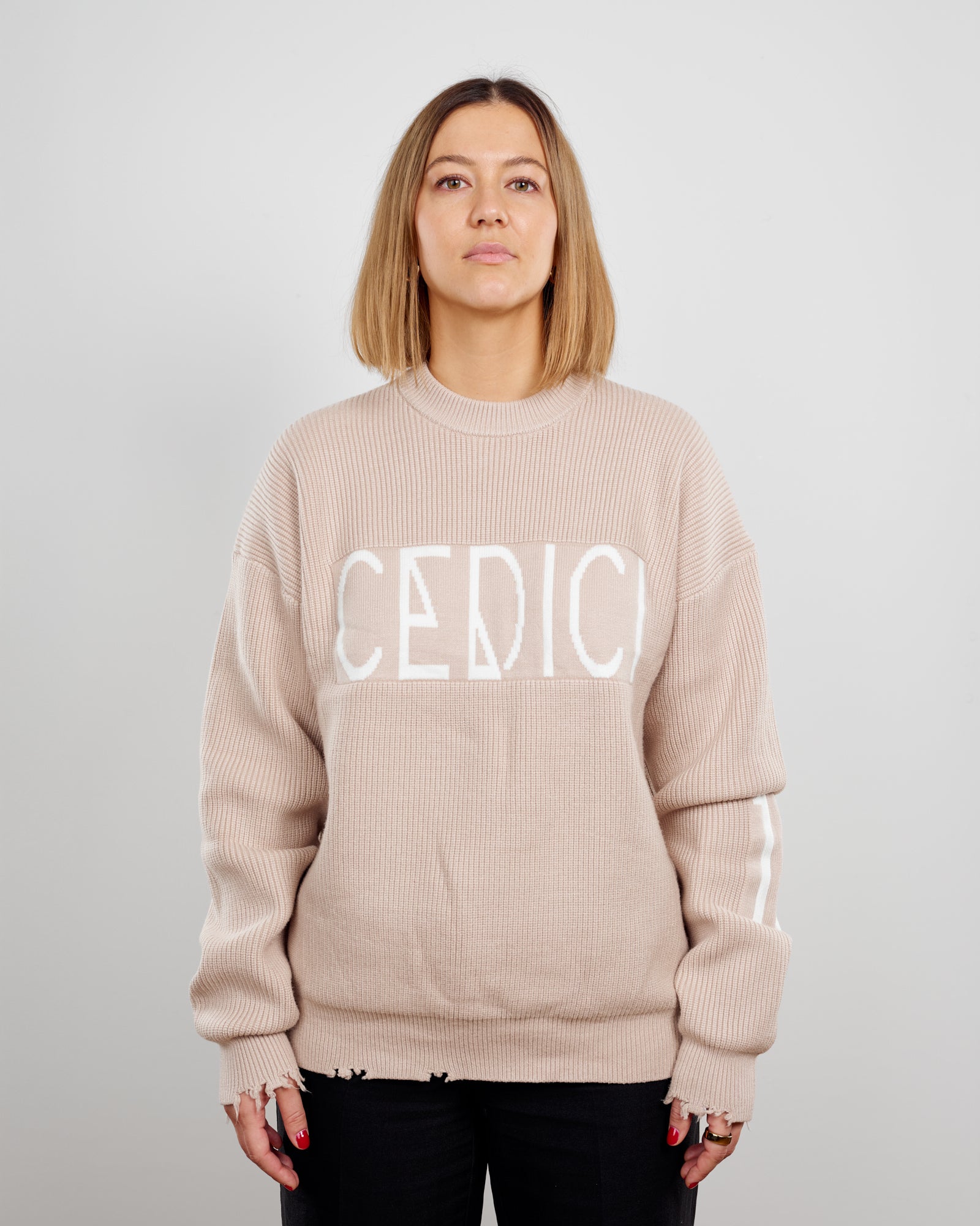 Cedici Distressed Knit Sweater