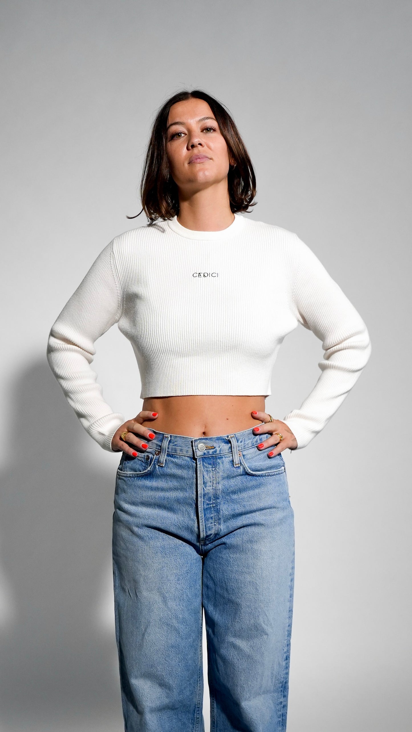 Knitted Cropped Sweater