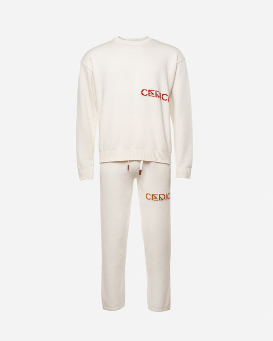 CEDICI Knit Set – Off White / Burgundy