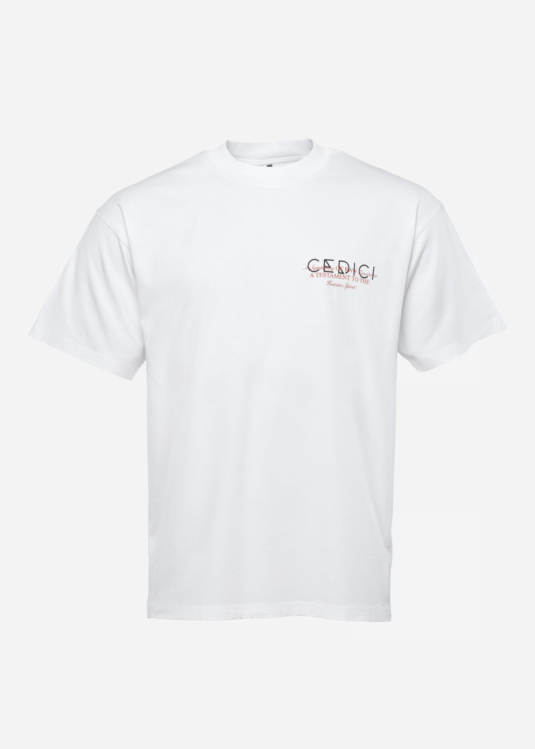 CEDICI "Graphic Text White T-Shirt"