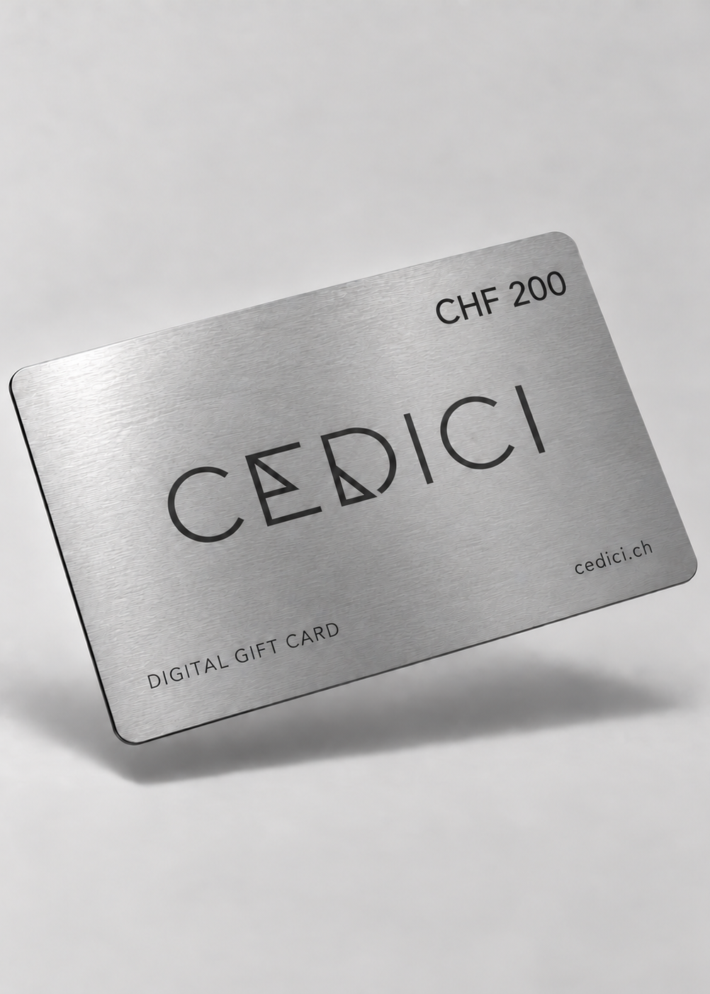 CEDICI Digital Gift Card CHF 200 – Silber Metallic